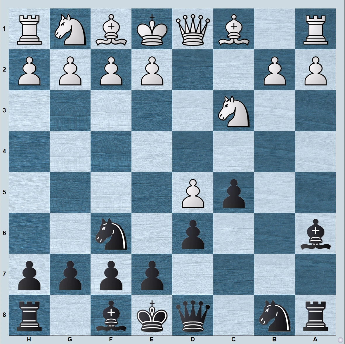 Position after 6...d6 — Black completes the standard setup,Variation