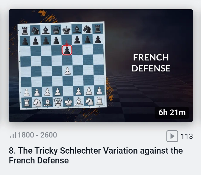 The Tricky Schlechter Variation against the French Defense